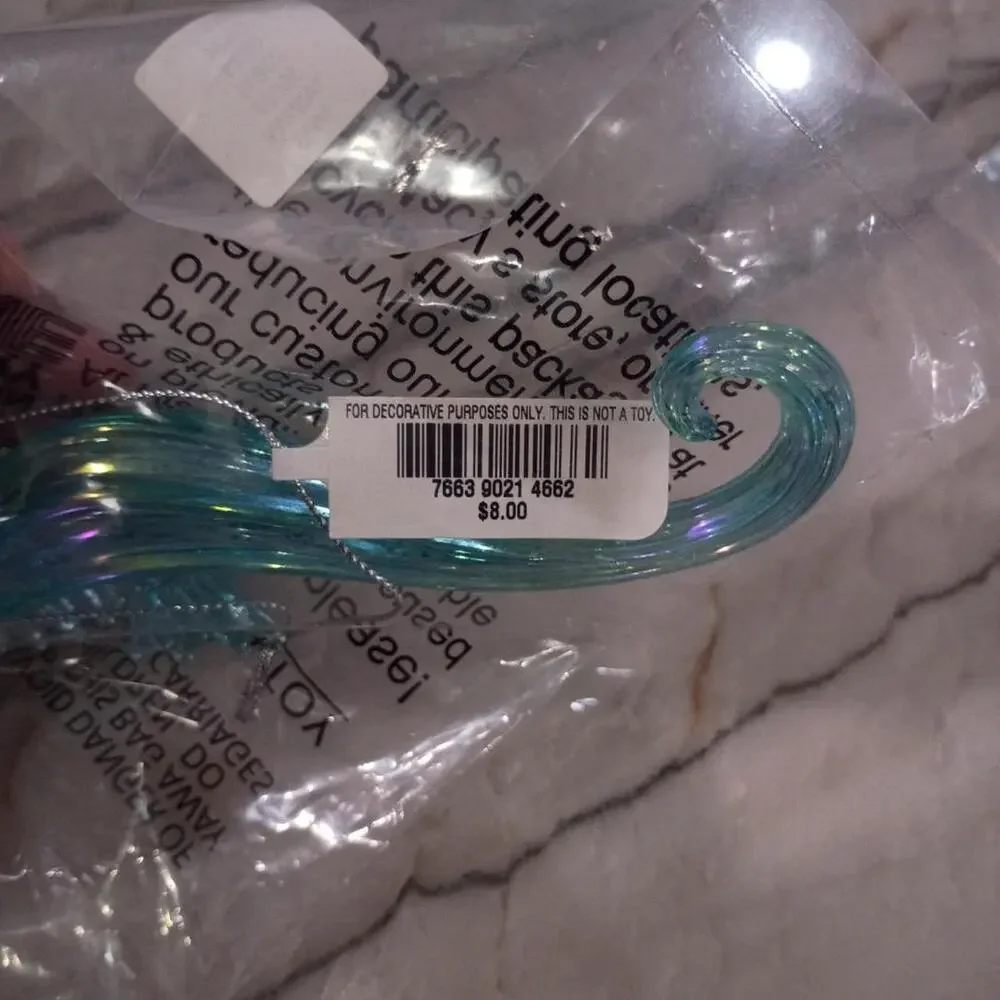 Seahorse Ornament Decorations in Blue - Set of 7 NWT